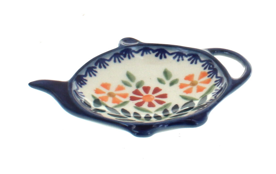 Blue Rose Polish Pottery Halsey Teabag Holder