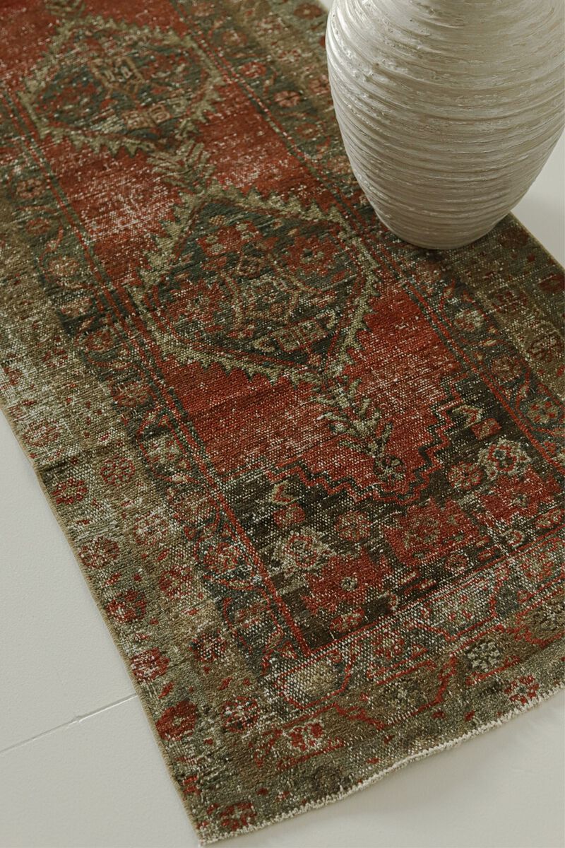 District Loom Antique Persian Heriz Karaja Runner Rug- Townsend