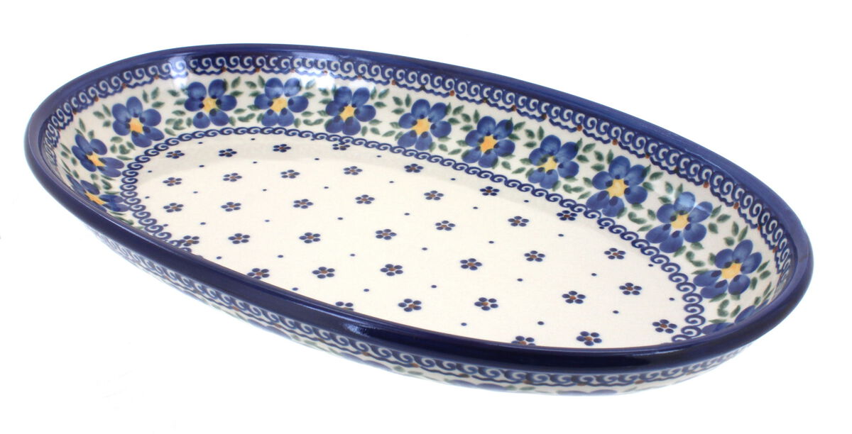 Blue Rose Polish Pottery Scarlett Oval Platter