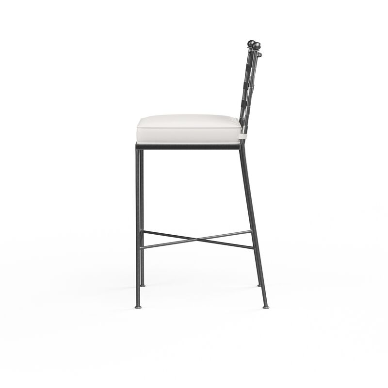 Provence Barstool in Canvas Flax w/ Self Welt