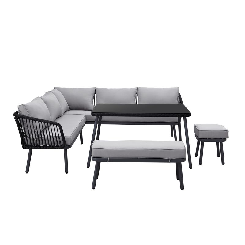 Inspired Home Brailynn  Outdoor 5pc Seating Group