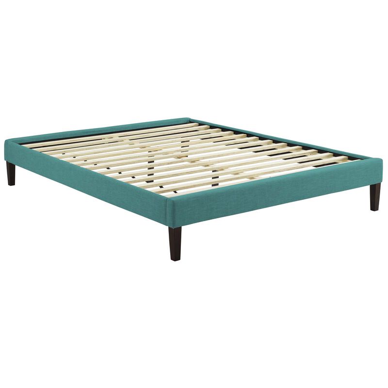 Modway - Tessie King Fabric Bed Frame with Squared Tapered Legs