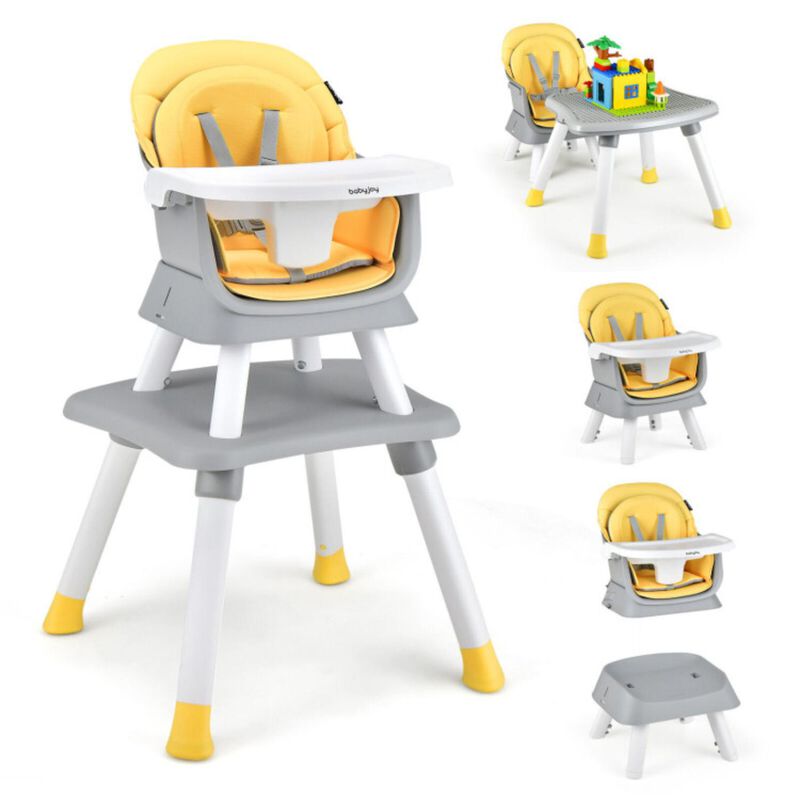 Hivvago 6-in-1 Convertible Baby High Chair with Adjustable Removable Tray