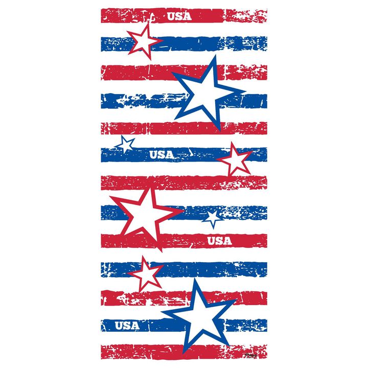 80" x 36" Red and Blue Outdoor Patriotic Front Door Banner