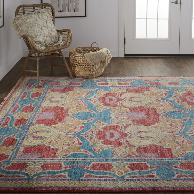 Beall 6633F Blue/Red/Yellow 9'6" x 13'6" Rug