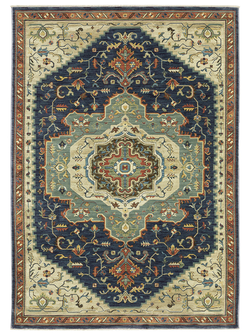 Francesca 7'10" x 10'10" Blu Rug