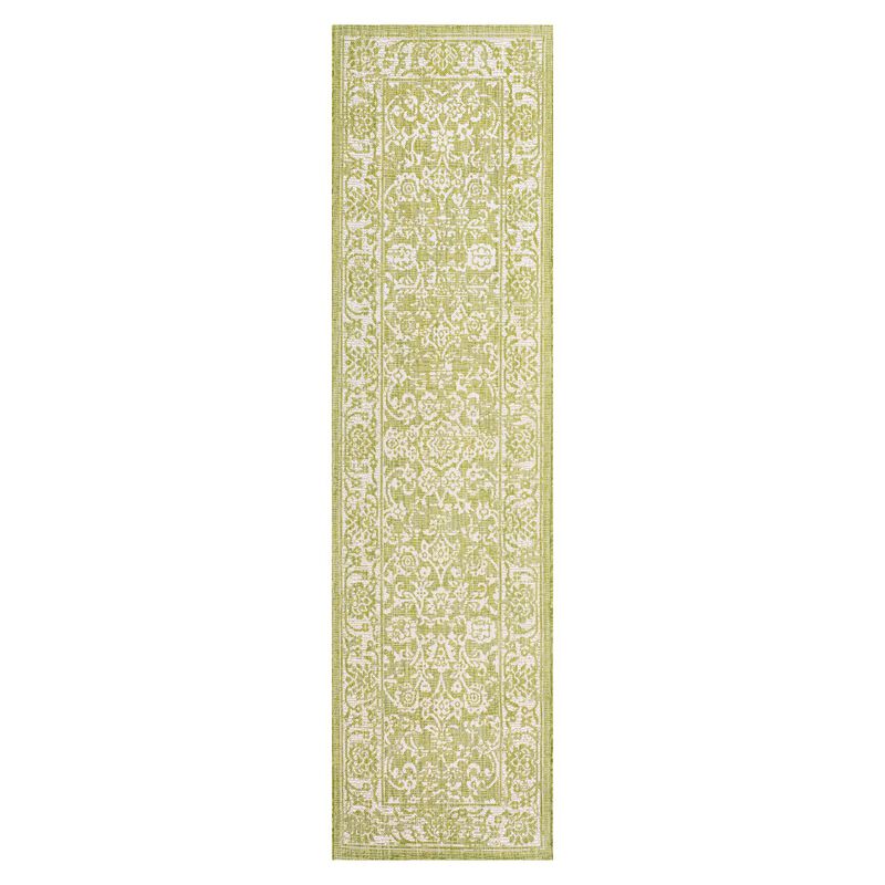 Tela Bohemian Textured Weave Floral Indoor/Outdoor Area Rug