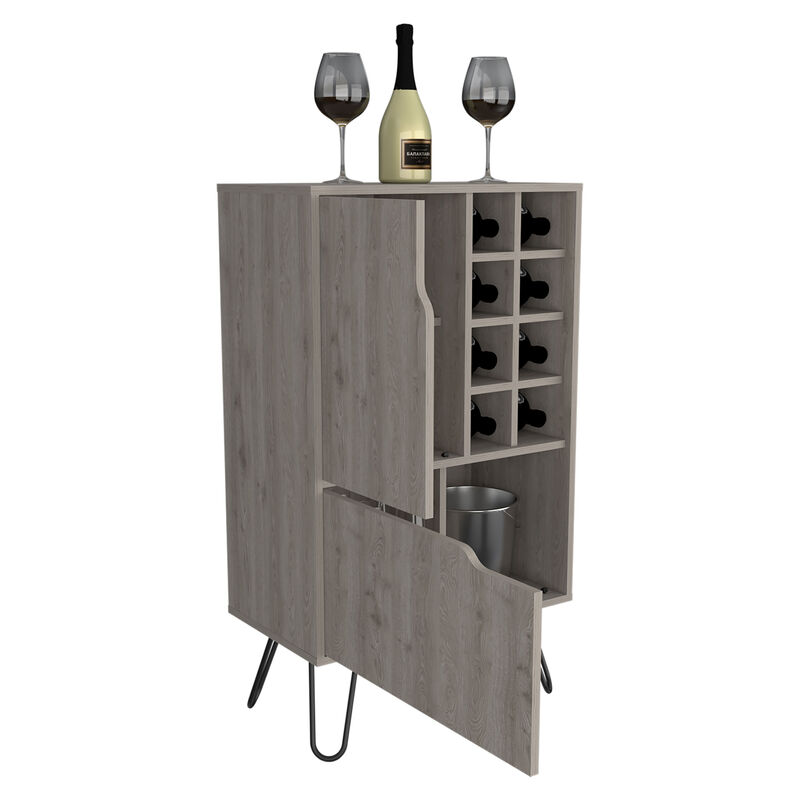 L Bar Cabinet Silhill, Living Room, Light Gray