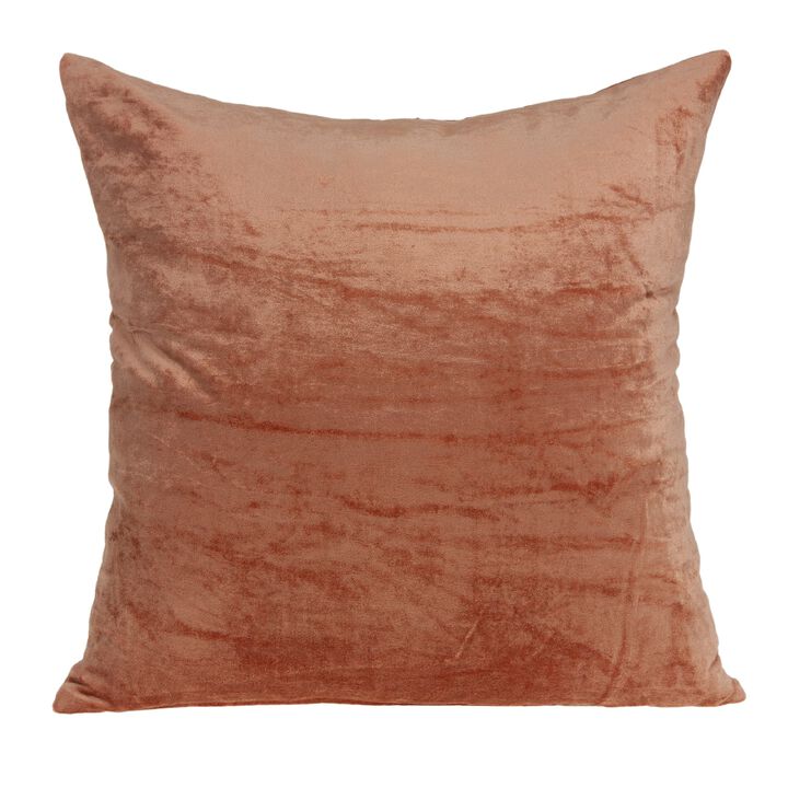 20" Orange Transitional Throw Pillow