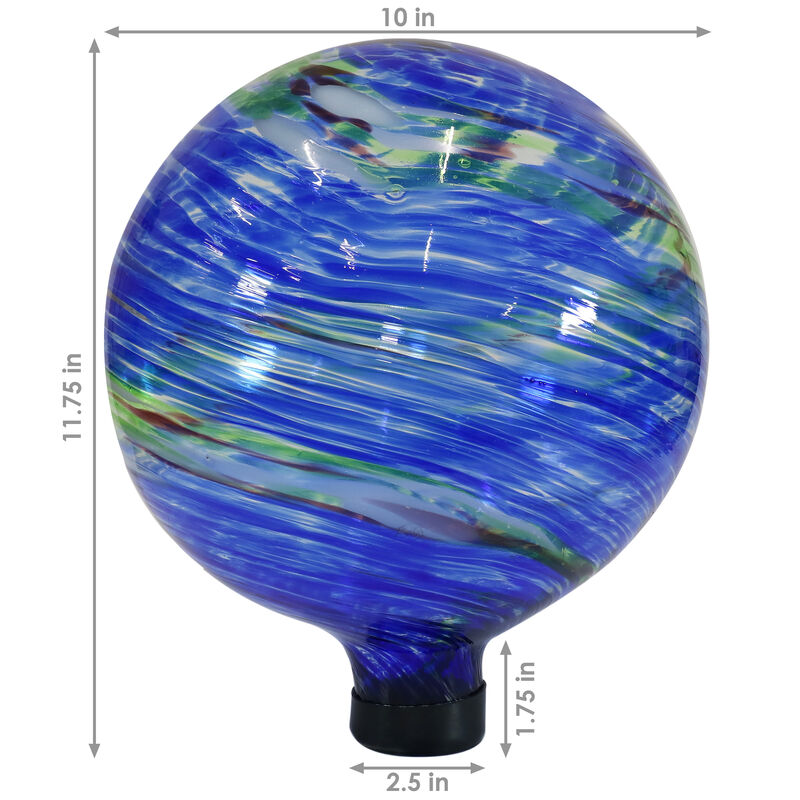 Sunnydaze Glass Gazing Globe- 10 in