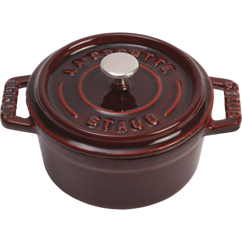 Staub Cast Iron 0.25-qt Mini Round Cocotte - Dark Blue