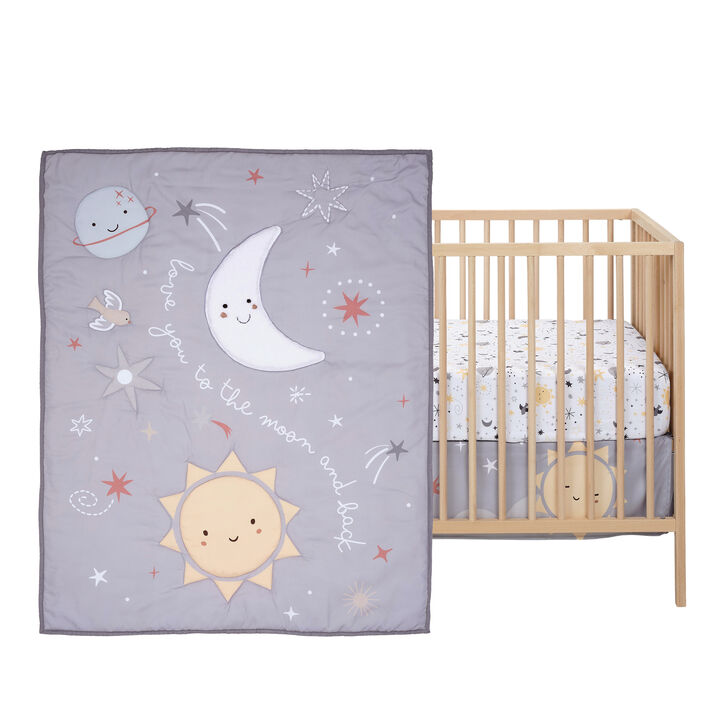 Bedtime Originals Little Star Celestial 3-Piece Nursery Baby Crib Bedding Set