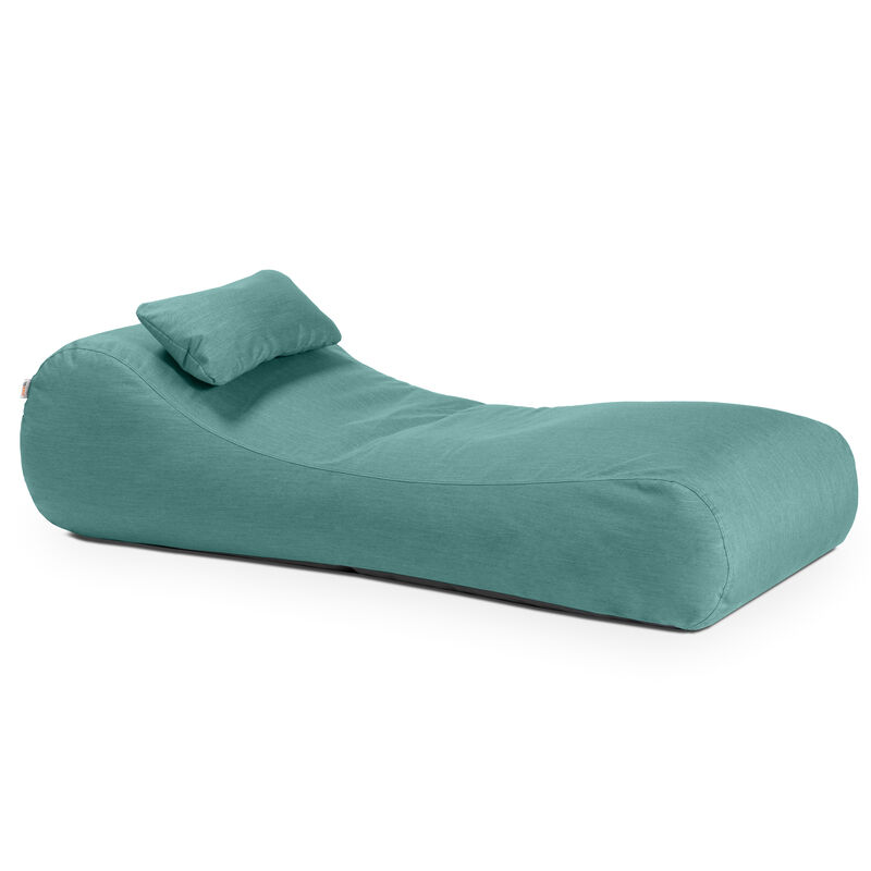 Arlo Outdoor Bean Bag Sun Lounger - Pool and Patio Chaise Bean Bag Lounger, Petal