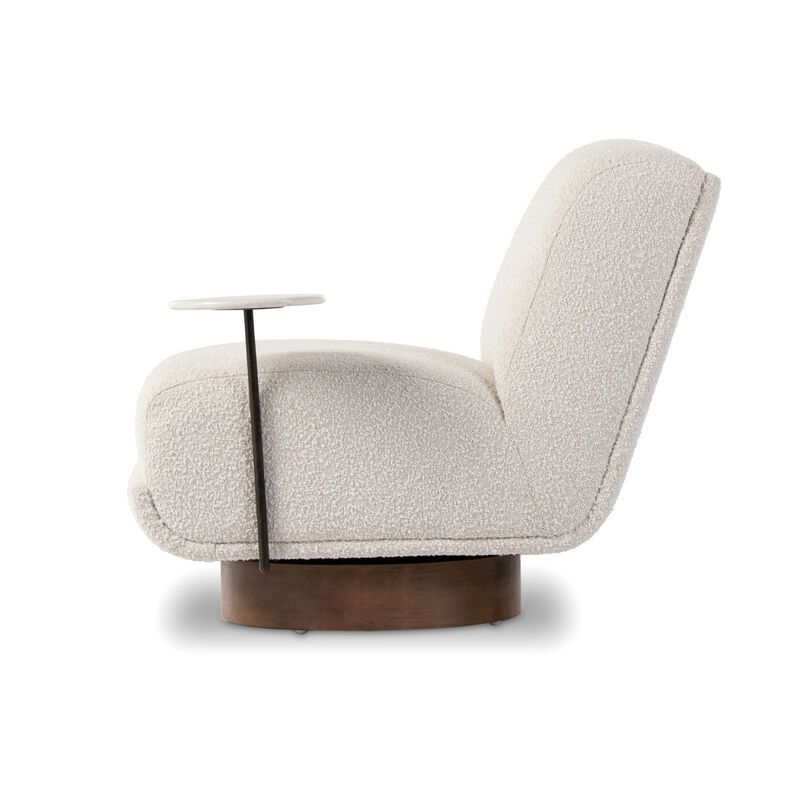 Bronwyn Swivel Chair with Side Table