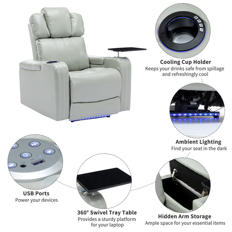 PU Leather Power Recliner Chair