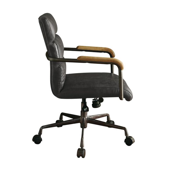 Acme Furniture Harith Executive Office Chair, Antique Slate Top Grain Leather