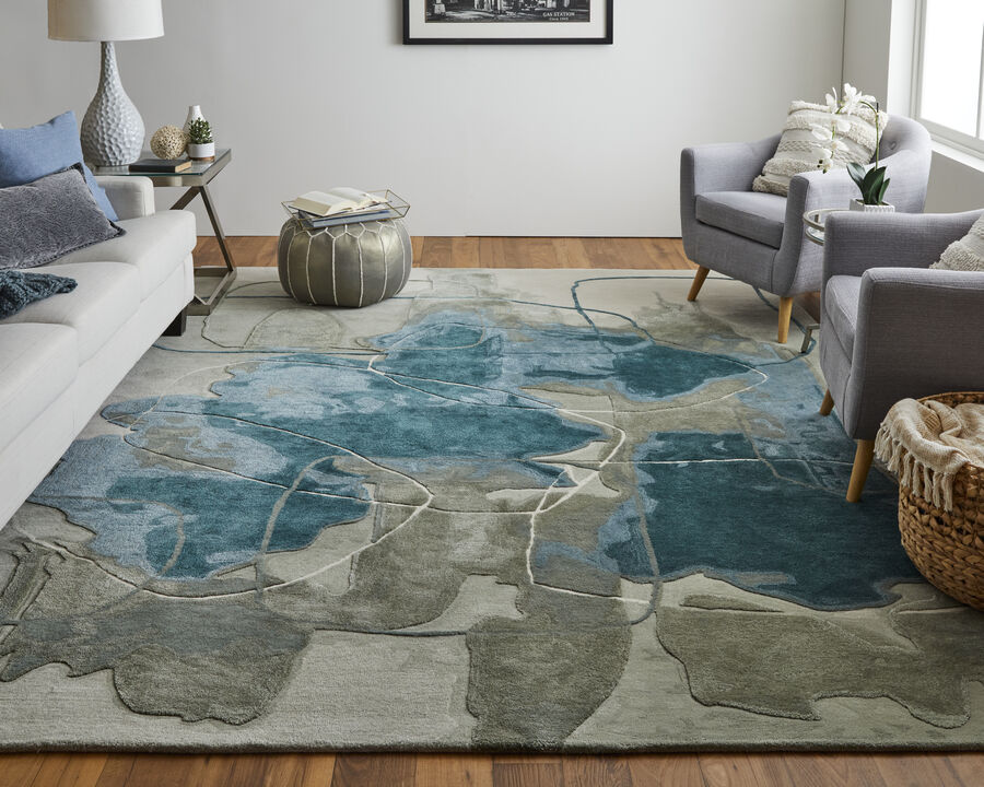 Anya 8885F Blue/Gray/Ivory 10' x 14' Rug