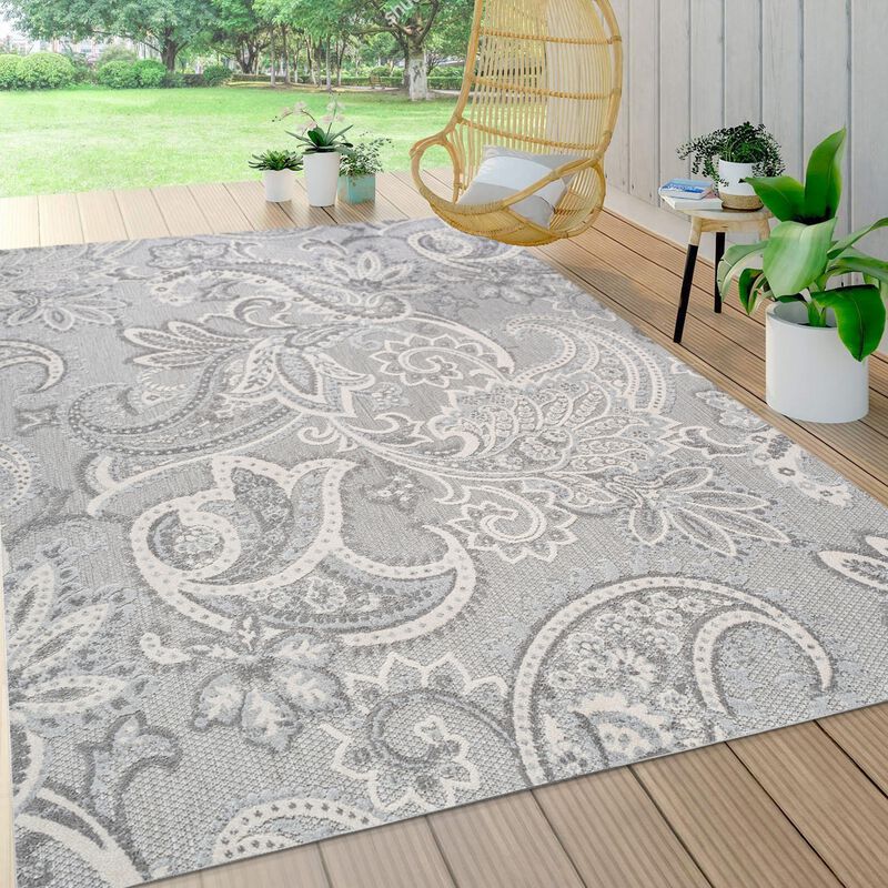 Gordes Paisley High-Low Indoor/Outdoor Area Rug