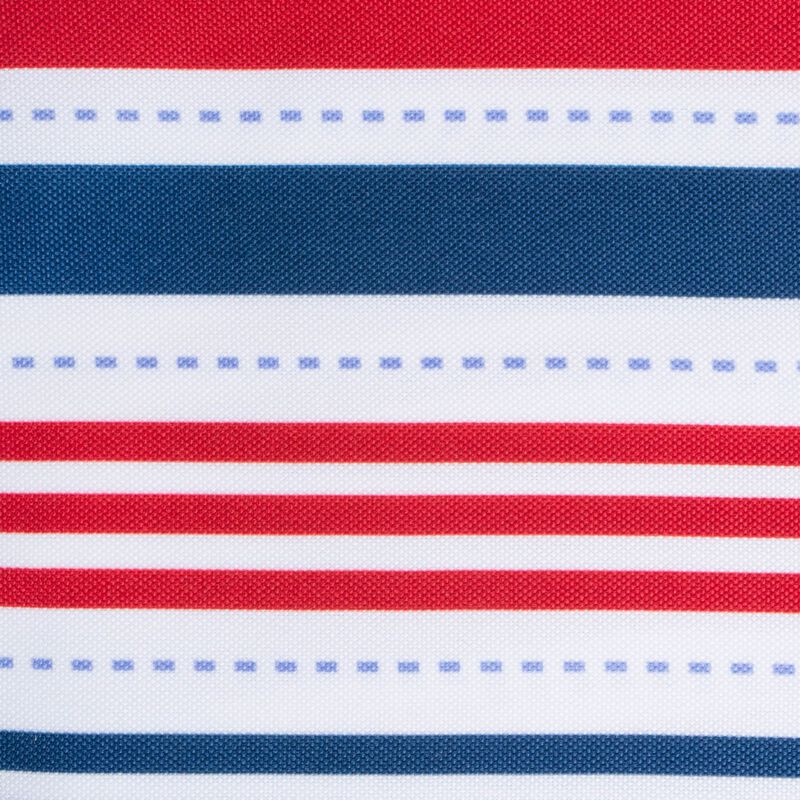 Red and Blue Patriotic Striped Rectangular Tablecloth 60� x 84�