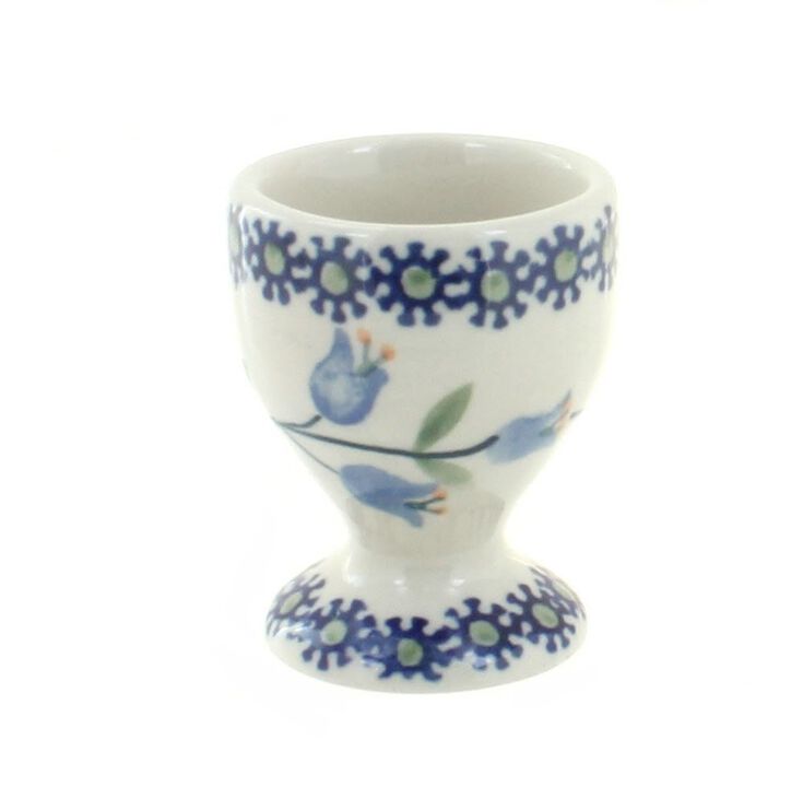 Blue Rose Polish Pottery Sunflower Egg Cup