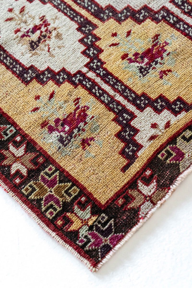 District Loom Vintage Turkish Mucur runner rug-Salish