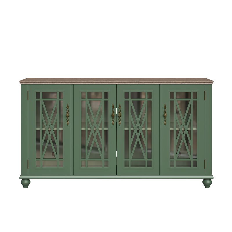 FESTIVO 63" Antique-Inspired Kitchen Buffet Sideboard Cabinet