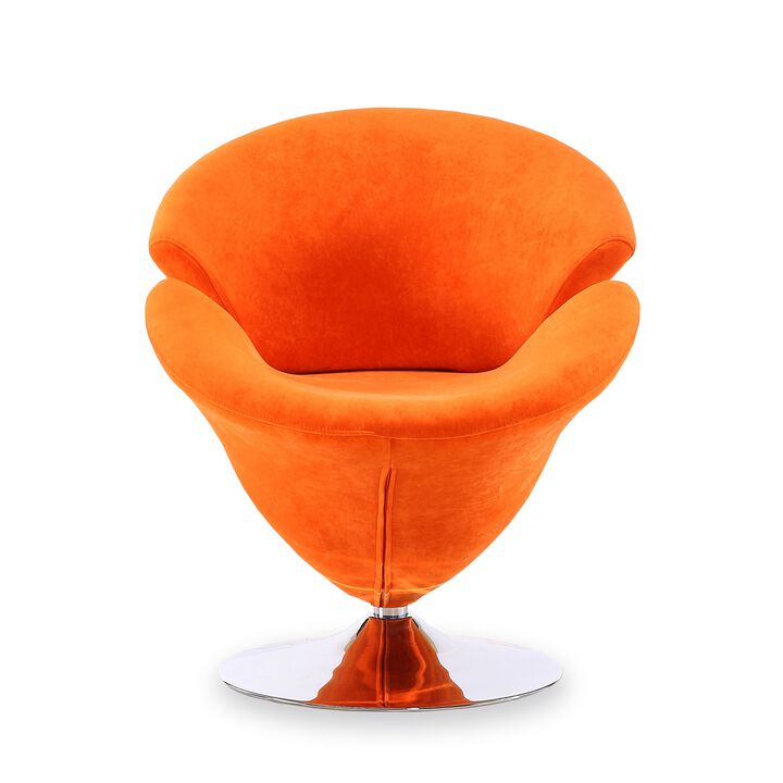 Tulip Orange Swivel Accent Chair