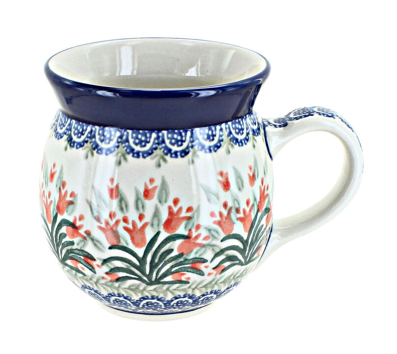 Blue Rose Polish Pottery December Joy Bubble Mug