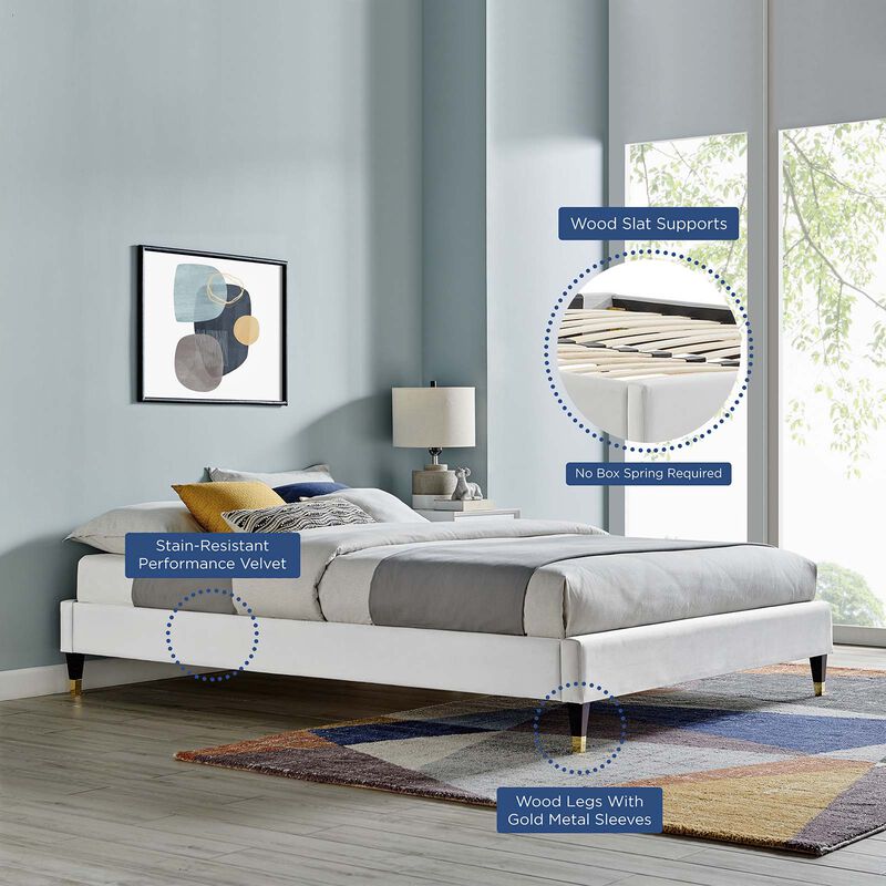 Modway - Harlow Full Performance Velvet Platform Bed Frame