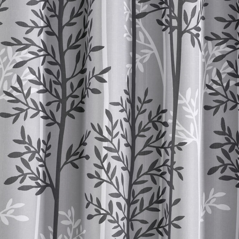 Linear Tree Insulated Rod Pocket Blackout Window Curtain Panels