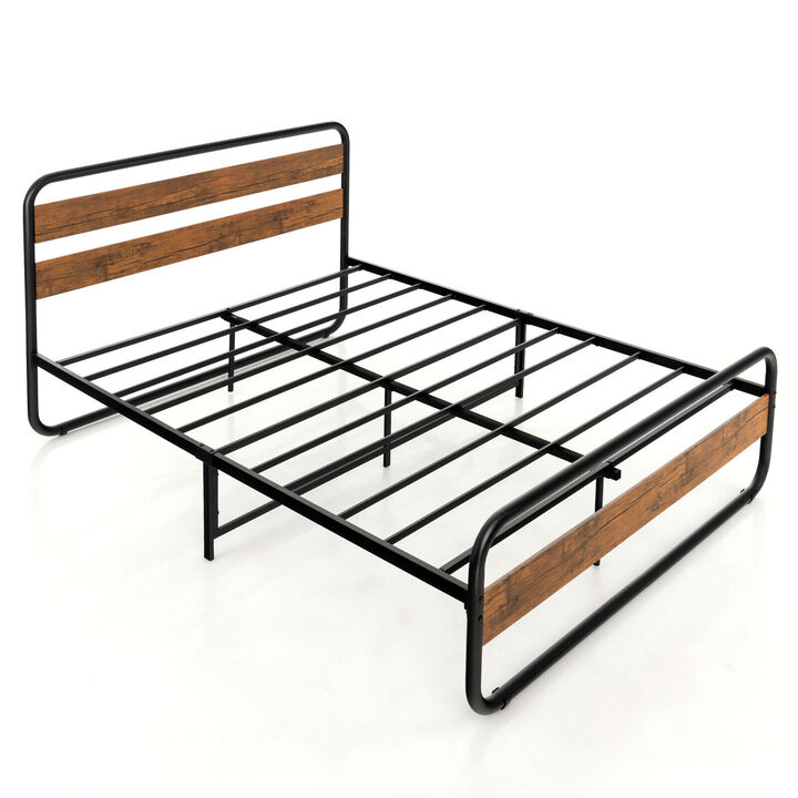 Arc Platform Bed with Headboard and Footboard