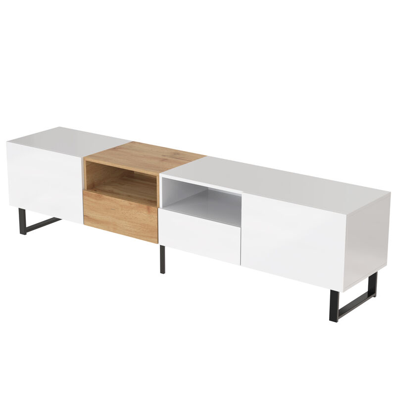 Merax Modern TV Stand with 2 Storage Cabinets