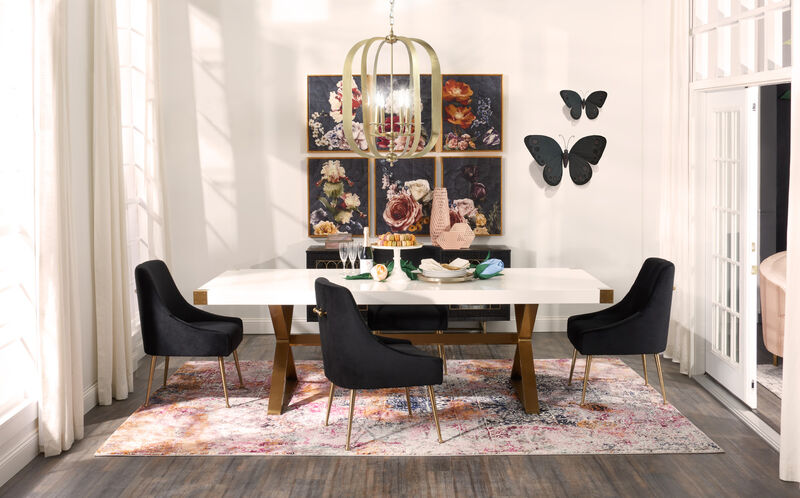 Adeline Black Lacquer Dining Table