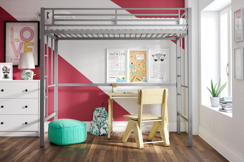 Atwater Living Grace Twin Metal Loft Bed