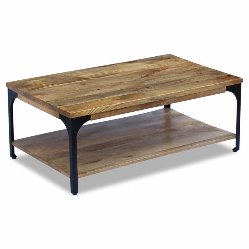 vidaXL Coffee Table Mango Wood 39.4"x23.6"x15"