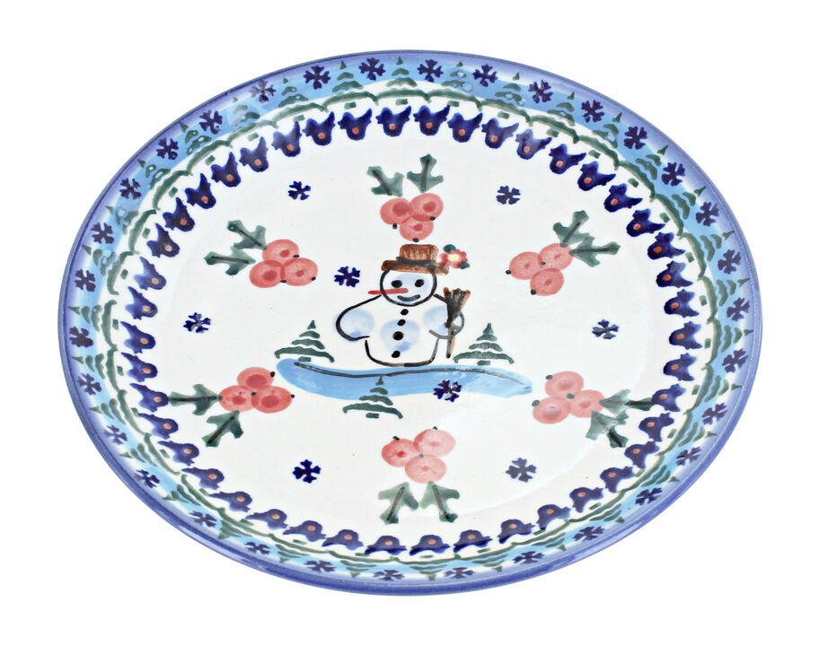 Blue Rose Polish Pottery Yellow Daisy Dessert Plate