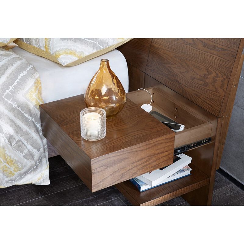Clark king Bed with 2 Nightstand