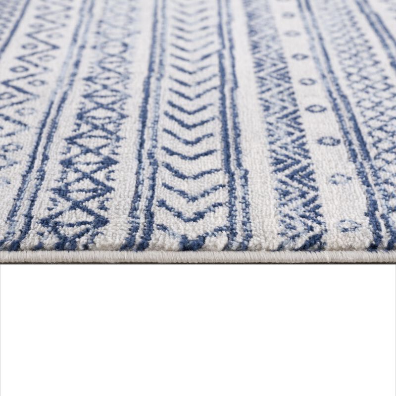 Havana Contemporary Boho Blue Navy Indoor Area Rug