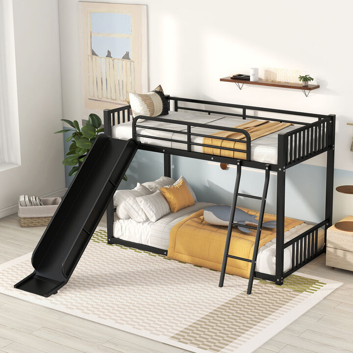 Merax Modern Bunk Bed with Slide Ladder