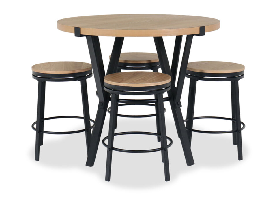 Magnolia 5-Piece Round Counter Dining Set