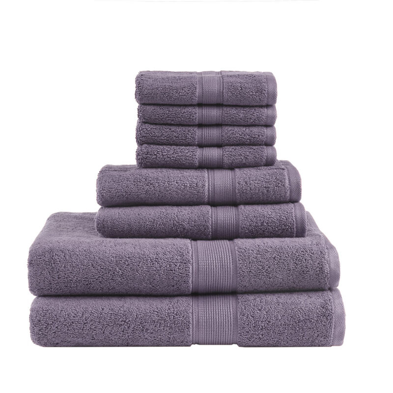 Gracie Mills Eulalia 800 GSM Cotton 8-Piece Antimicrobial Towel Set