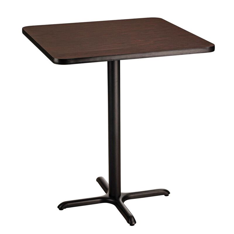 NPS® Café Table, 36" Square, "X" Base, 30" Height, Particleboard Core/T-Mold