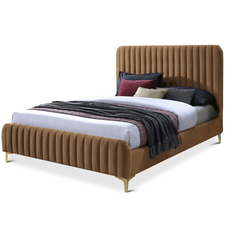 Ashcroft Furniture Co Bethany Queen Velvet Upholstered Platform Bed