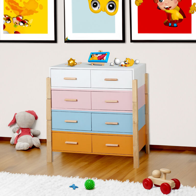 The colorful free combination cabinet DRESSER CABINET BAR CABINET, storage cabinet, lockers, Solid wood handle, can be placed in the living room, bedroom, dining room color White, blue orange Pink