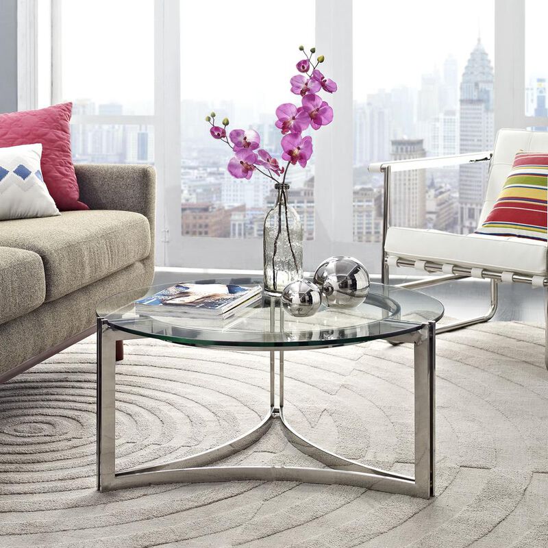 Modway Signet Stainless Steel Coffee Table