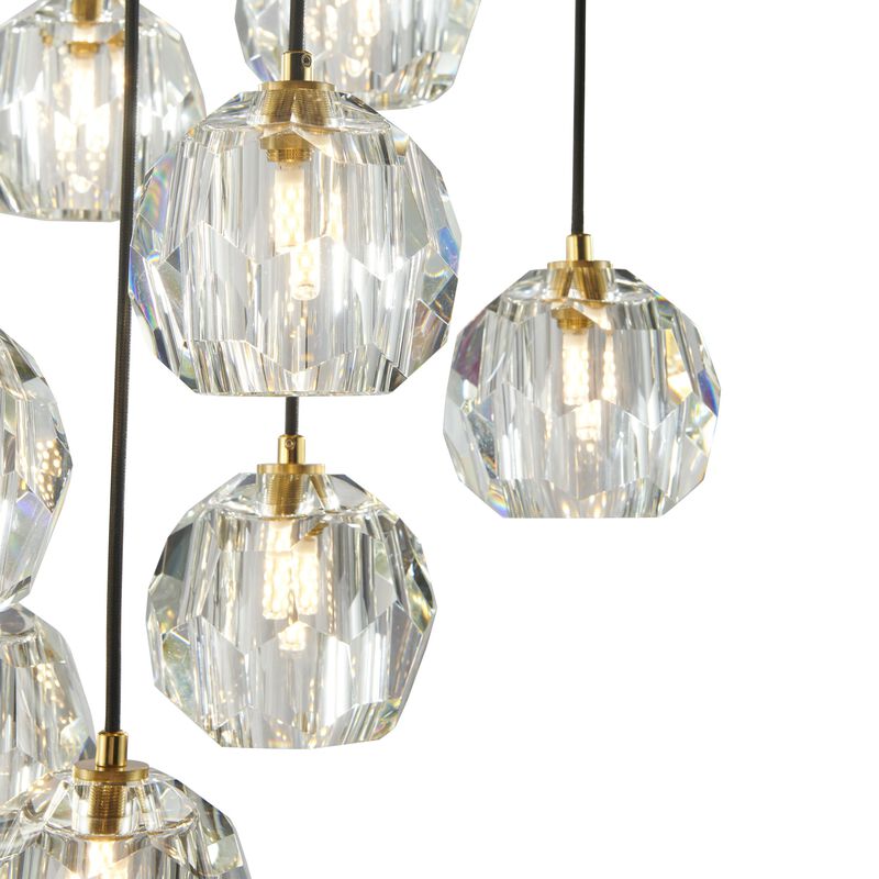 Strayhorn Chandelier Gold Crystal 30" Diameter