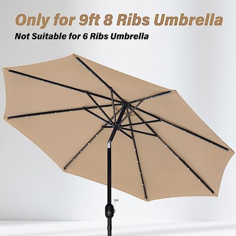 9' Patio Umbrella Replacement Canopy Outdoor Table Market Yard Umbrella Replacement Top Cover