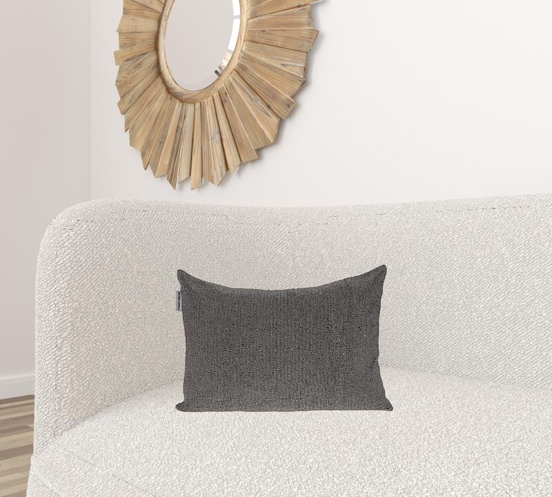 Homezia Shimmering Gray Beaded Luxury Throw Pillow