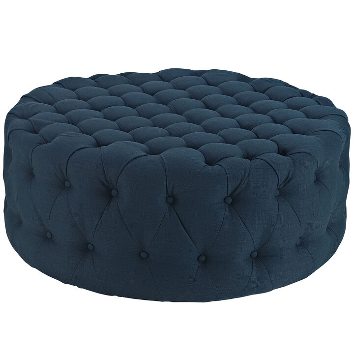 Amour Upholstered Fabric Ottoman Gray EEI-2225-GRY