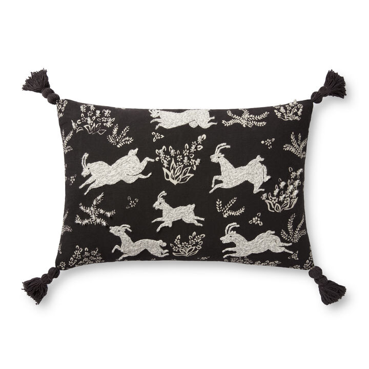 PLL0027 Black/Ivory 13"x21" Down Pillow